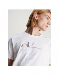 T-shirt monogram echo graphi blanc homme - Calvin Klein Jeans