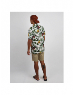 Chemise à fleurs coorea blanc vert homme - Oxbow