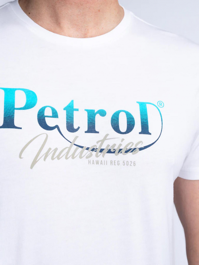 T-shirt logo dégradé blanc bleu homme - Petrol Industries