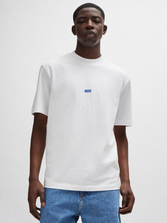 T-shirt uni logo nieros blanc homme - Hugo