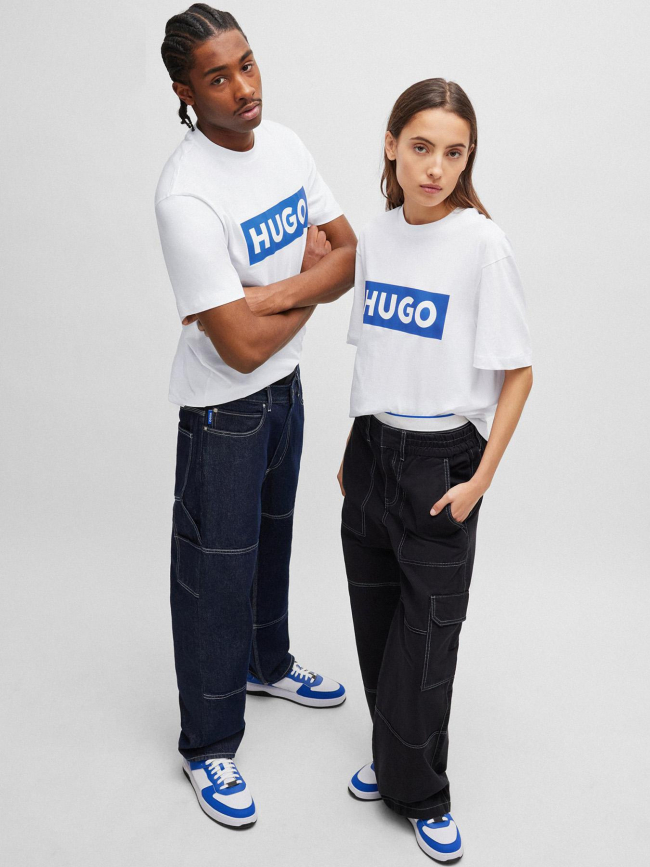 T-shirt logo nico blanc homme - Hugo