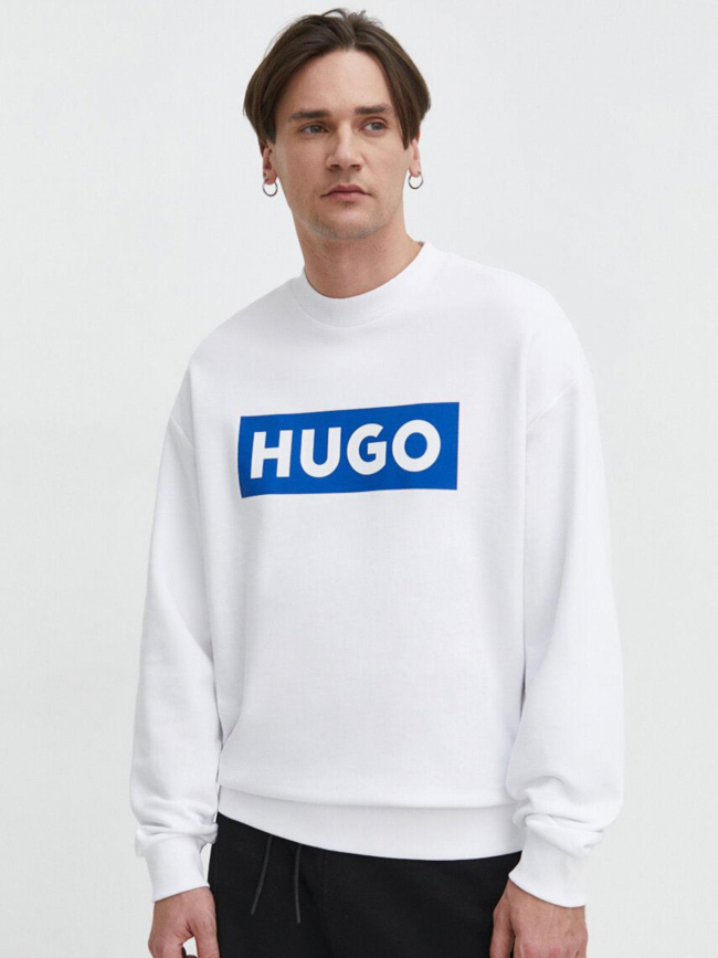 Sweat logo niero blanc homme - Hugo