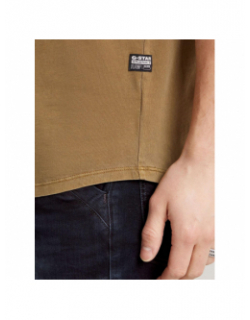 T-shirt uni lash marron homme - G Star
