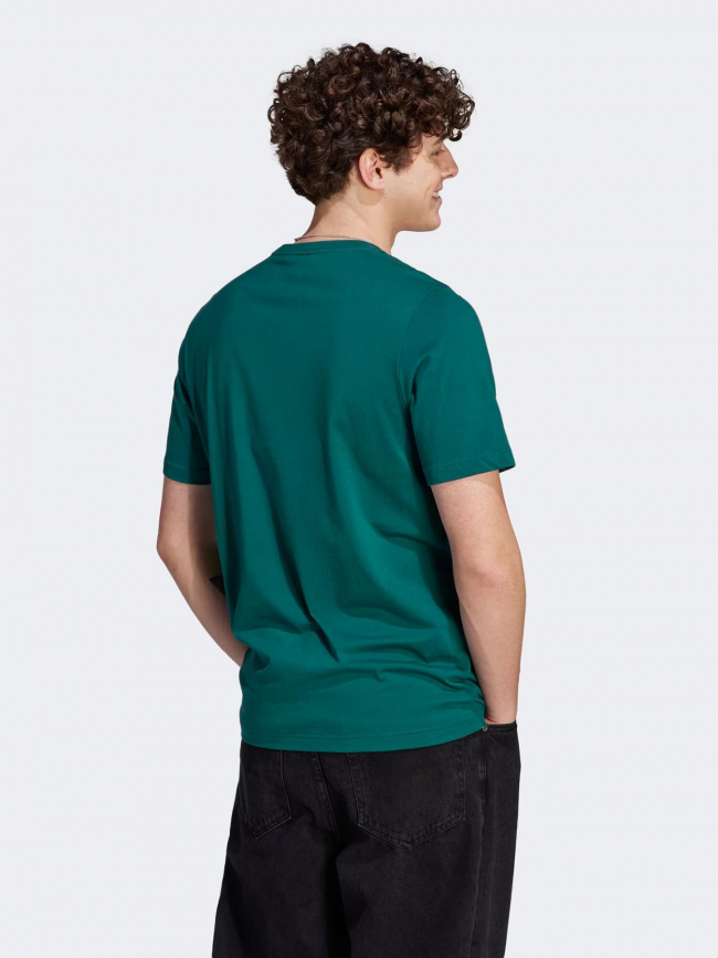 T-shirt coupe droite logo brodé vert homme - Adidas