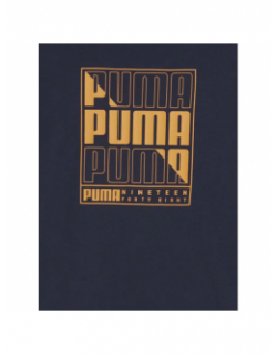 T-shirt graf wording bleu marine enfant - Puma