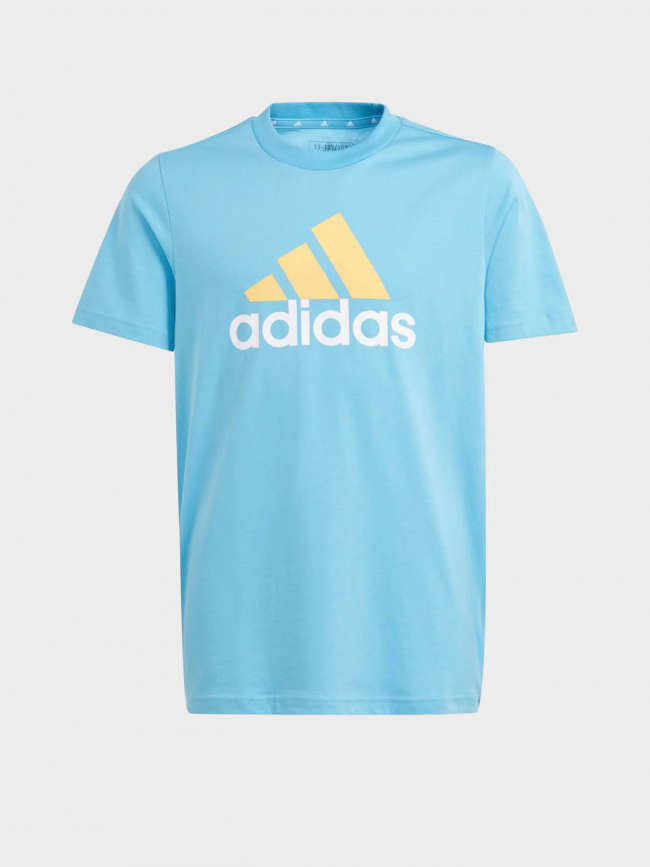 T-shirt big logo 2 bleu jaune enfant - Adidas