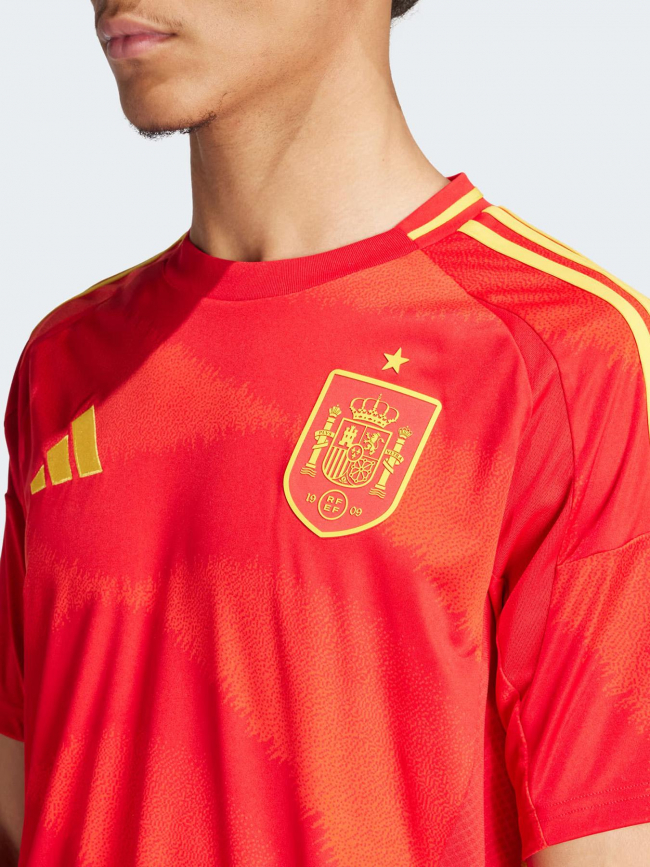 T-shirt de football fef rouge jaune homme - Adidas