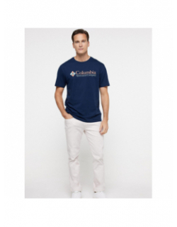 T-shirt basic logo short sleeve bleu marine homme - Columbia
