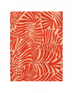 Robe midi imprimés lin callie rouge orange femme - Only
