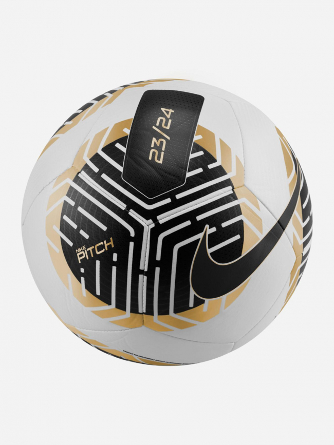 Ballon de foot nike pitch fa23 blanc noir doré - Nike