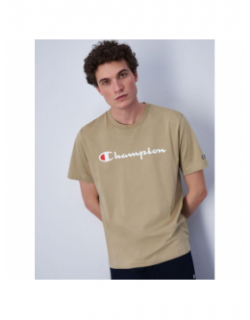 T-shirt crewneck logo beige homme - Champion
