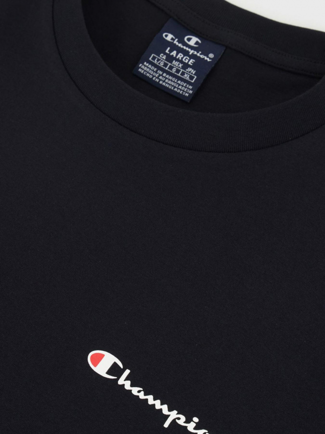 T-shirt crewneck petit logo noir homme - Champion