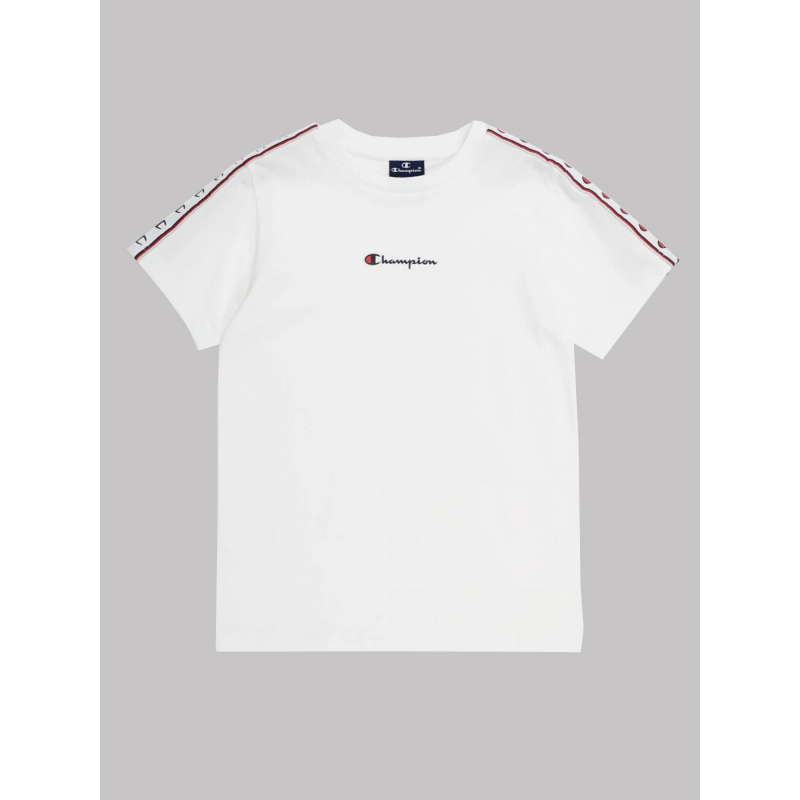 T-shirt crewneck imprimé logo blanc enfant - Champion