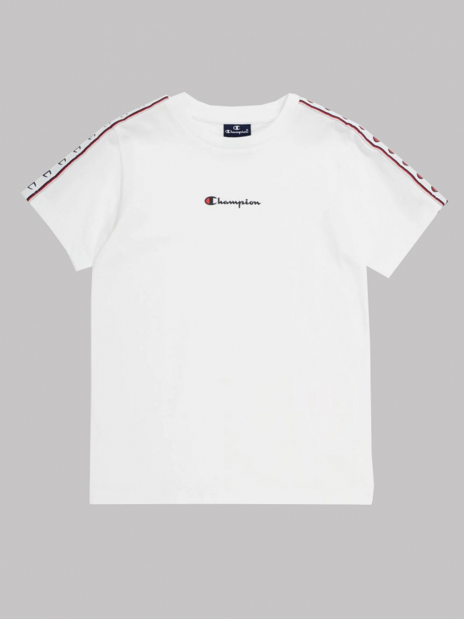 T-shirt crewneck imprimé logo blanc enfant - Champion