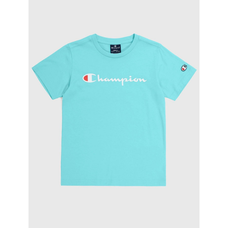 T-shirt crewneck logo vert d'eau enfant - Champion