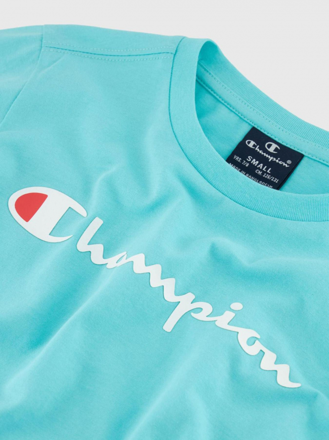 T-shirt crewneck logo vert d'eau enfant - Champion