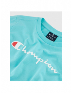 T-shirt crewneck logo vert d'eau enfant - Champion