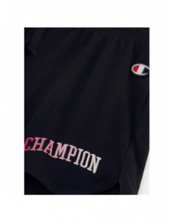 Short logo dégradé rose court noir fille - Champion