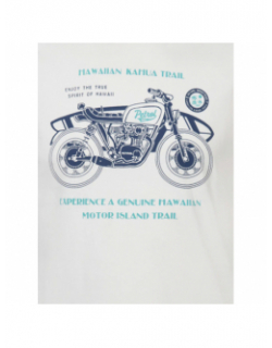 T-shirt motor imprimé blanc homme - Petrol Industries