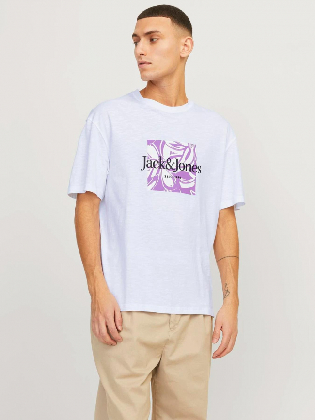 T-shirt jorlafayette branding blanc homme - Jack & Jones