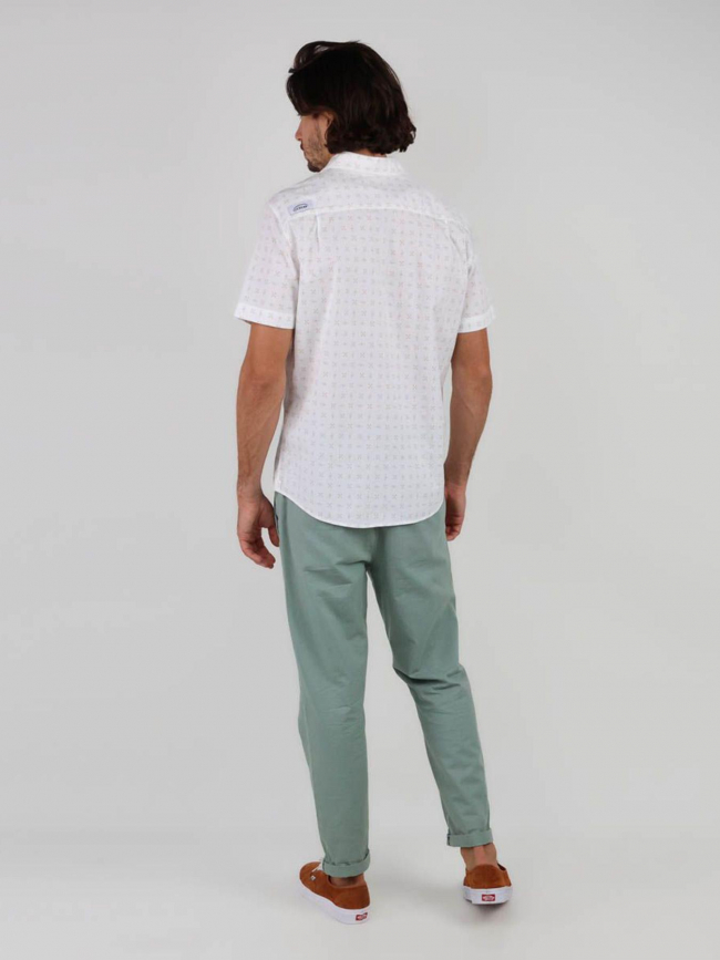 Chemise manches courtes motifs crème homme - Oxbow