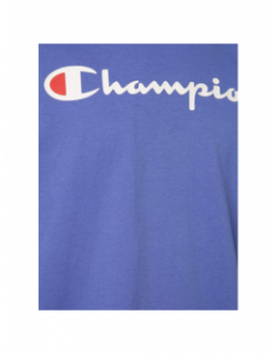 T-shirt crewneck uni logo bleu homme - Champion