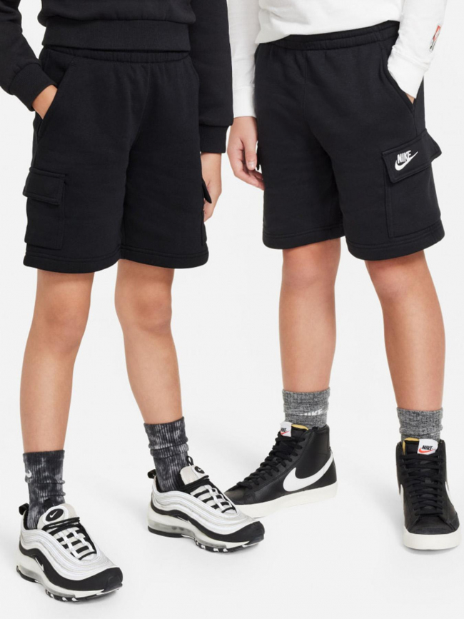 Short nsw club fleece cargo noir enfant - Nike