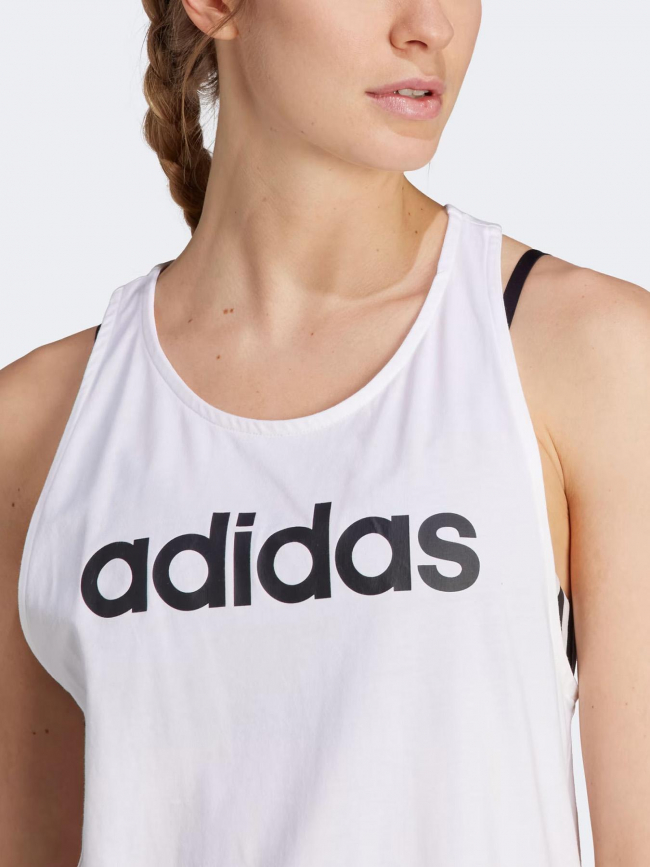Débardeur de sport logo blanc femme - Adidas