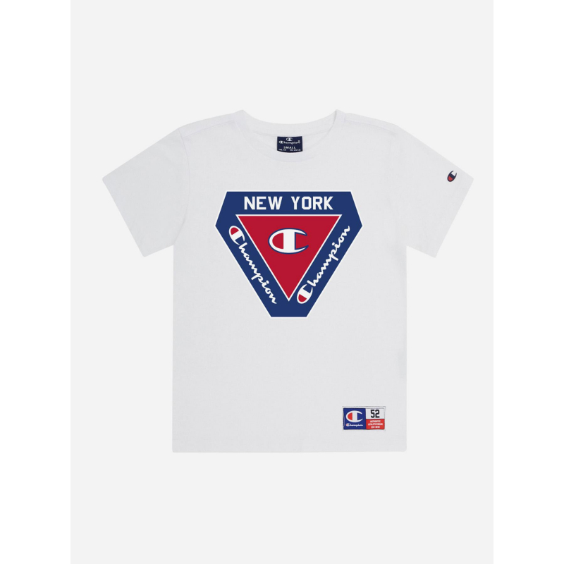 T-shirt crewneck logo new york blanc enfant - Champion