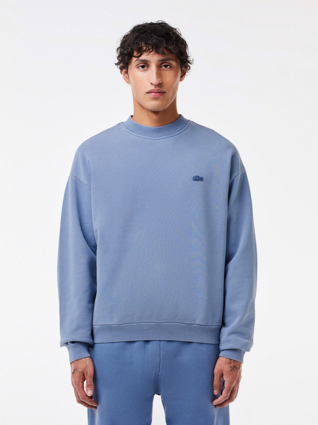 Sweatshirt effet vieillit bleu homme - Lacoste