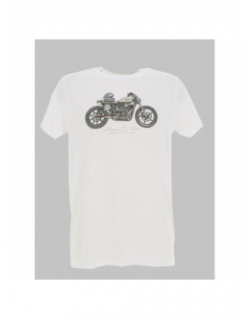 T-shirt manches courtes justin blanc homme - Deeluxe