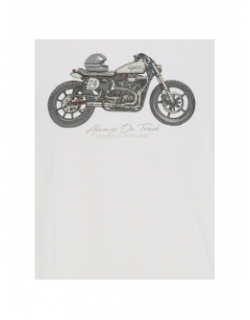 T-shirt manches courtes justin blanc homme - Deeluxe