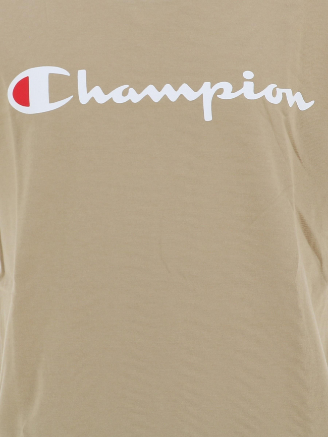 T-shirt crewneck logo beige enfant - Champion