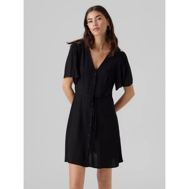 Robe courte boutonnée alba noir femme - Vero Moda