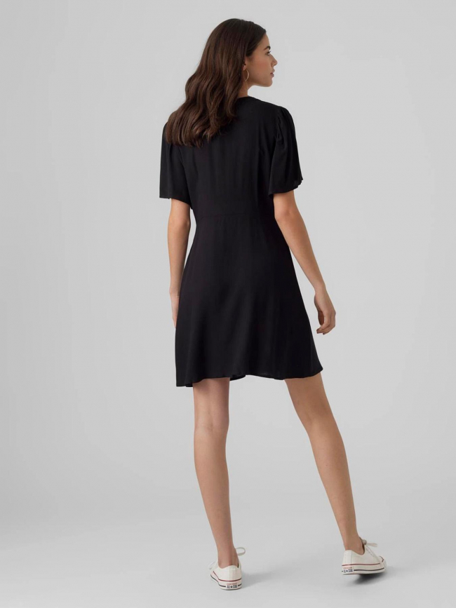 Robe courte boutonnée alba noir femme - Vero Moda