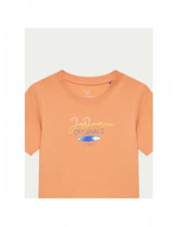 T-shirt jorcasey crew neck orange garçon - Jack & Jones