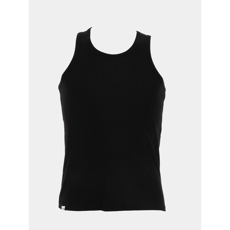 Débardeur uni côtes noir homme - RMS 26