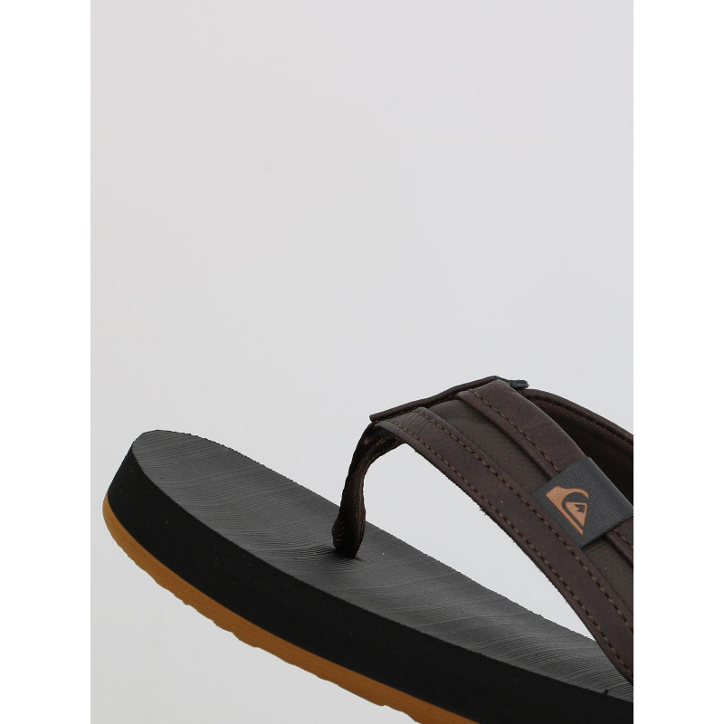 Tongs carver squish marron noir homme Quiksilver wimod