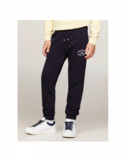 Pantalon de Jogging monotype flock bleu marine enfant - Tommy Hilfiger