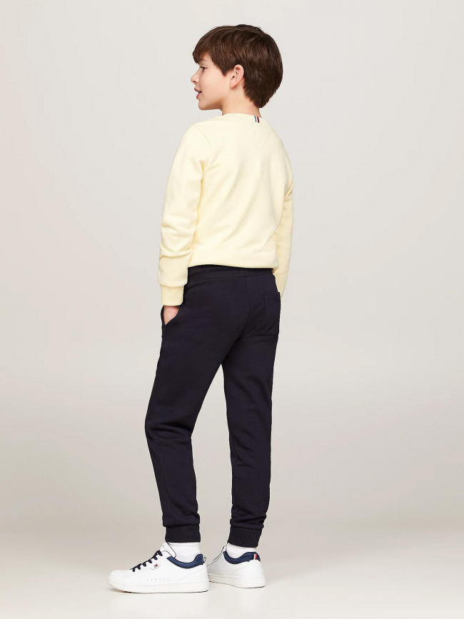 Pantalon de Jogging monotype flock bleu marine enfant - Tommy Hilfiger