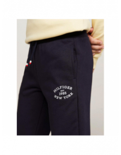 Pantalon de Jogging monotype flock bleu marine enfant - Tommy Hilfiger