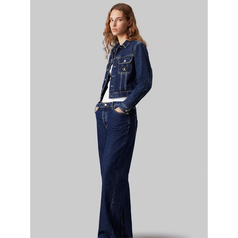 Veste en jean crop 90's bleu foncé femme Calvin Klein Jeans