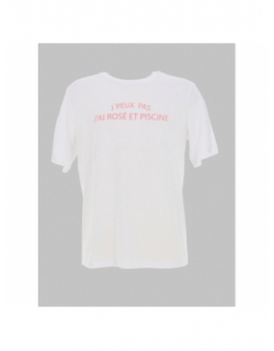 T-shirt j'peux pas j'ai rosé et piscine blanc homme - Jack & Jones