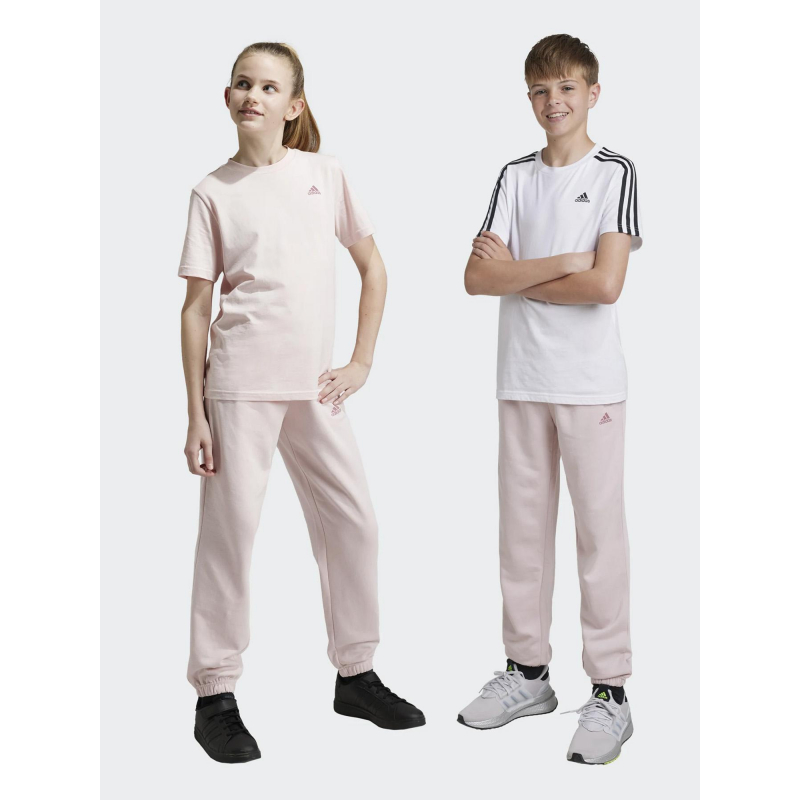 Pantalon de jogging uni logo rose enfant - Adidas