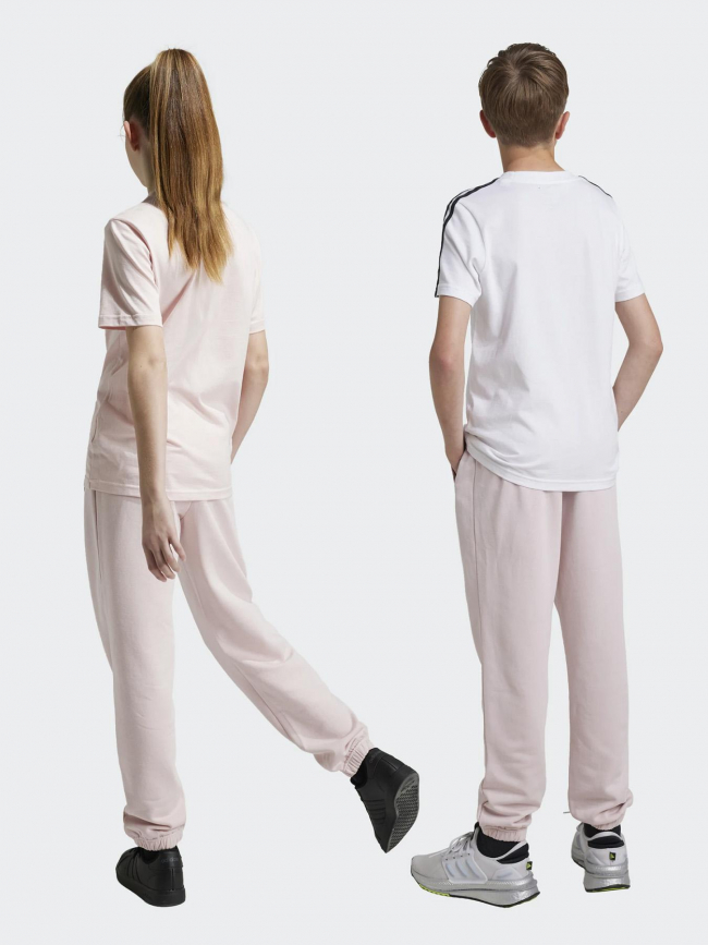 Pantalon de jogging uni logo rose enfant - Adidas