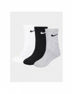 Pack 3 paires chaussettes basic noir blanc gris enfant - Nike