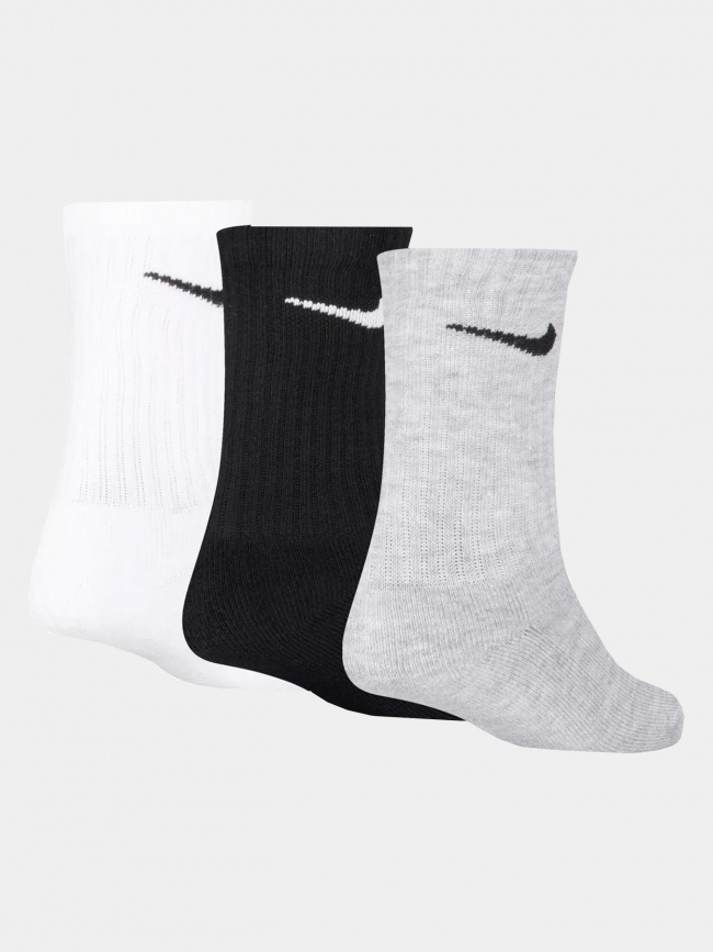 Pack 3 paires chaussettes basic noir blanc gris enfant - Nike