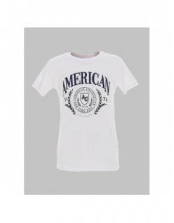 T-shirt brodé blanc garçon - American College