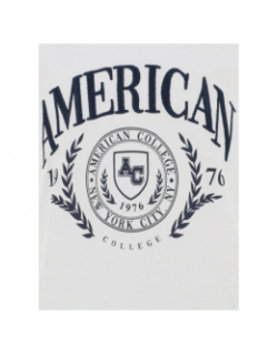 T-shirt brodé blanc garçon - American College