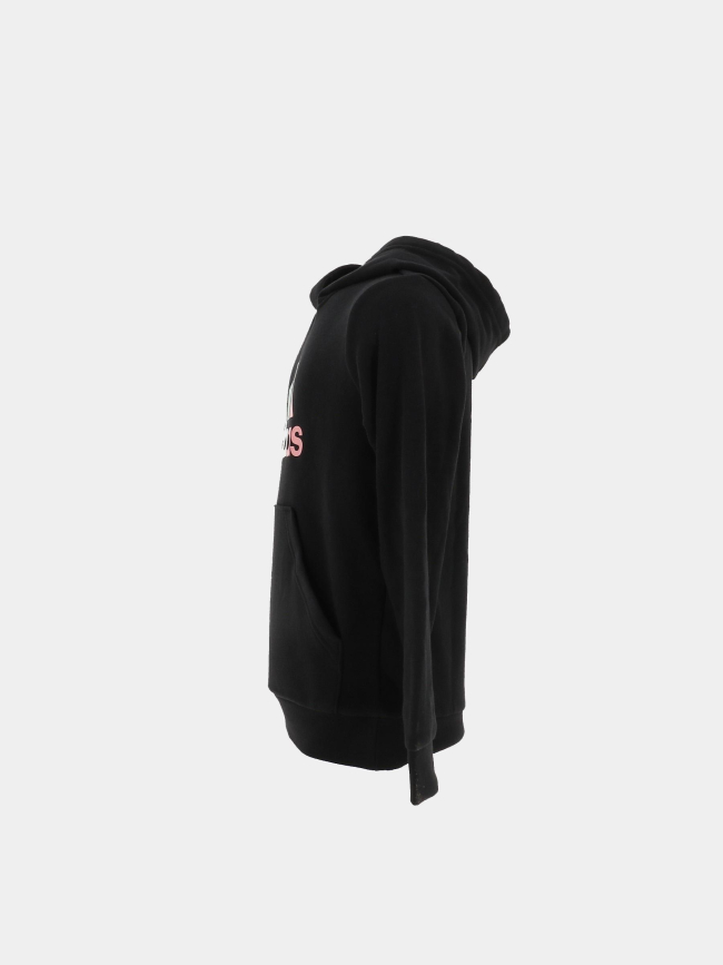 Sweat à capuche logo arc en ciel noir fille - Adidas